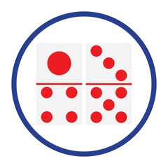  domino logo illustration symbol design vector