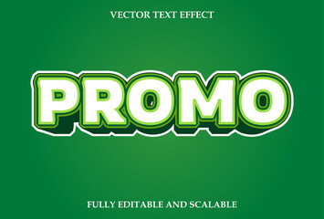 promotional text effect editable with green color gradation.