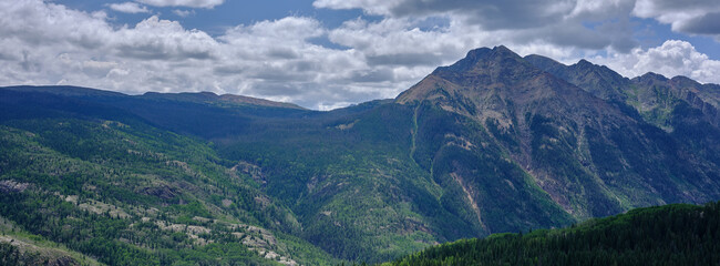 Naklejka na ściany i meble Panoramic image of Colorado Rocky Mountains