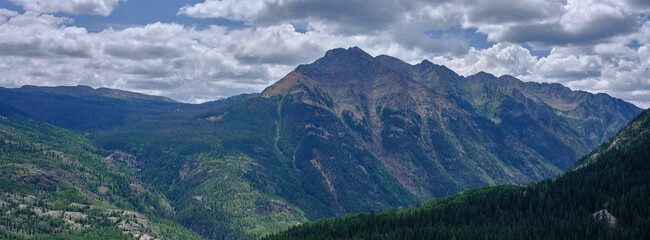 Panoramic image of Colorado Mountains