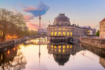 Tuinposter De skyline van de binnenstad van Berlijn, stadsgezicht van Duitsland © f11photo