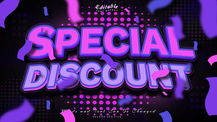 special discount editable text effect