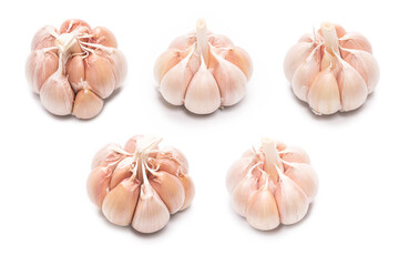 Garlic isolated on a white background.