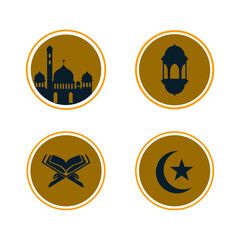 set of islamic icons