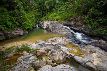 Rain forest water fall in Malaysia