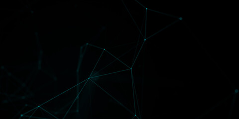 Abstract beautiful geometric background. Abstract plexus futuristic, polygonal space with a dark background. Plexus fantasy. Abstract technology