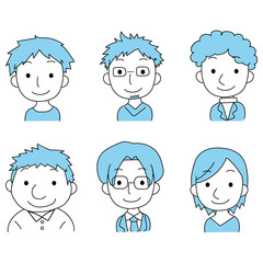 ビジネス男性1　青