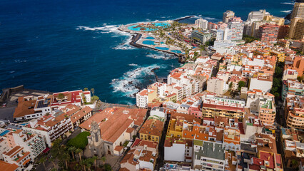 Fototapeta na wymiar Situated to the north of Tenerife, Puerto de la Cruz is one of the island's major tourist centres