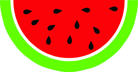 Watermelon vector illustration on white background