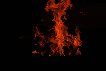 fire on black background