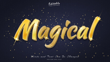 Magical editable text effect with background luxury.