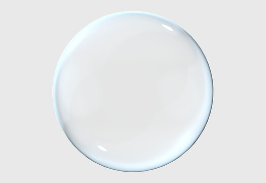 3d white light texture of reflection on rough bubble isolated on white background. Abstract bubble glossy 3d geometric shape object illustration render with clipping path.