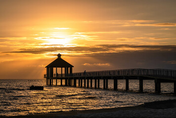 Sunset  behind the pier