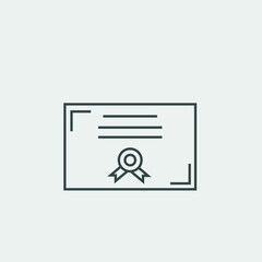 certificate vector icon illustration sign 