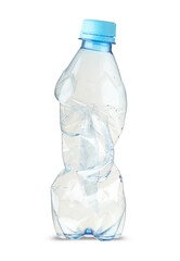 small crushed plastic bottle