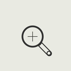 zoom in vector icon illustration sign 