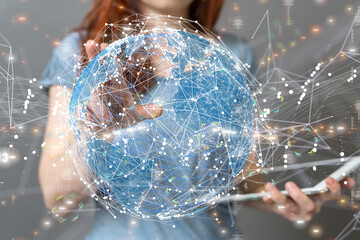 Business intelligence analyst dashboard on virtual