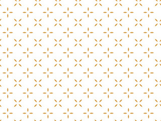 Flower geometric pattern. Seamless vector background. White and gold ornament. Ornament for fabric, wallpaper, packaging. Decorative print