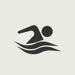 swimming vector icon illustration sign 