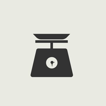 weight scale vector icon illustration sign 