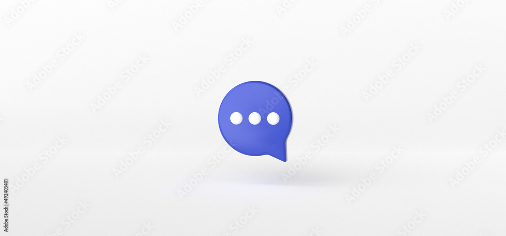 Poster bubble isolate on background, dialog, text, 3d rendering.