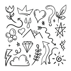 Hand drawn abstract scribble doodle Premium Vector