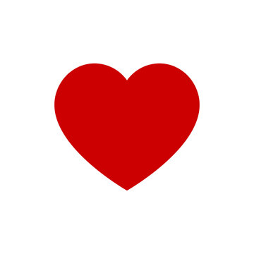 Heart. Love symbol, red flat icon. Vector illustration.