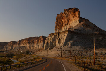 Fototapeta premium Buttes, rocks and mountains in Green River, Wyoming.