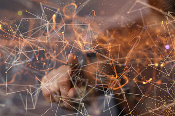 Communication technology for internet business. Global world network and telecommunication