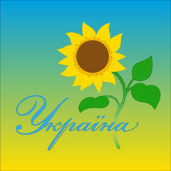 illustration of sunflower. ukraine. vector sllustration