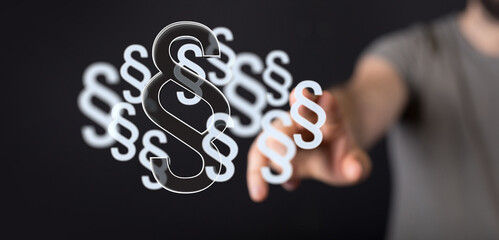 Law and justice concept modern