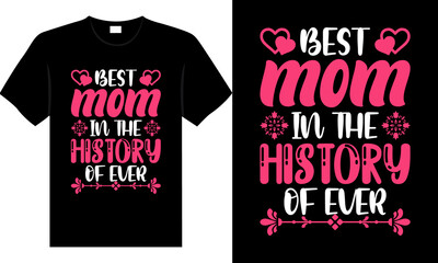 Typography quote for Mother's day. Hand drawn lettering. Vector art.