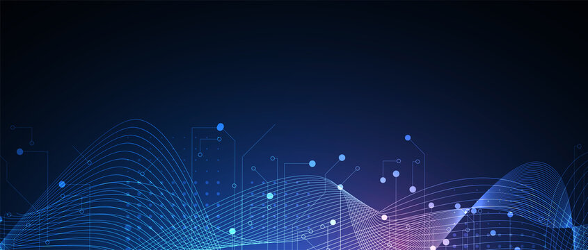 Technology data background, idea of global business solution