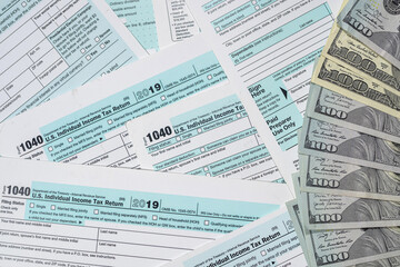 us dollars above on tax forms 1040