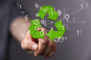 green recycling symbol for clean energy