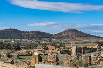 Thuburbo Majus large roman site in northern Tunisia