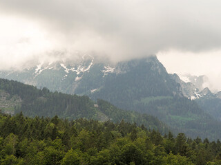 mountain landscape with clouds