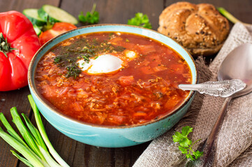 Borsch traditional soup