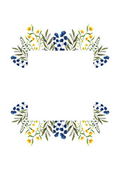 Watercolor of botanical template background vector design