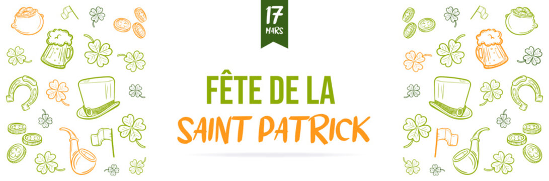 F&ecirc;te de la Saint-Patrick - 14 Mars - Banni&egrave;re Saint Patrick