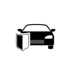 Car shield icon isolated on white background