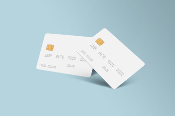 Two Credit Card Front View with Background