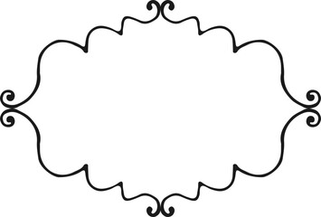 Hand-drawn element for text, sketch frame