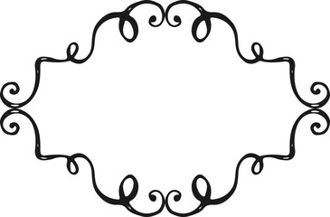 Abstract hand-drawn frame sketch element