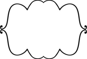 Abstract hand-drawn frame sketch element