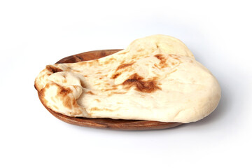 ナン インド料理 パン 白背景