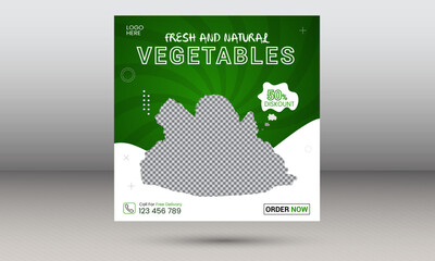 Vegetables Food Social Media Post Design 