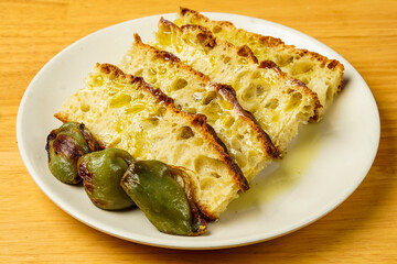 Homemade focaccia with roasted garlic