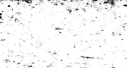 Monochrome texture composed of irregular graphic elements. Distressed uneven grunge background. Abstract vector illustration. Overlay for interesting effect and depth. Isolated on white background.