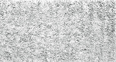 Monochrome texture composed of irregular graphic elements. Distressed uneven grunge background. Abstract vector illustration. Overlay for interesting effect and depth. Isolated on white background.